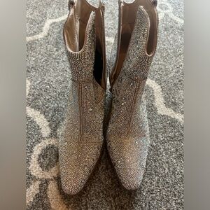 Rhinestone covered cowgirl boots